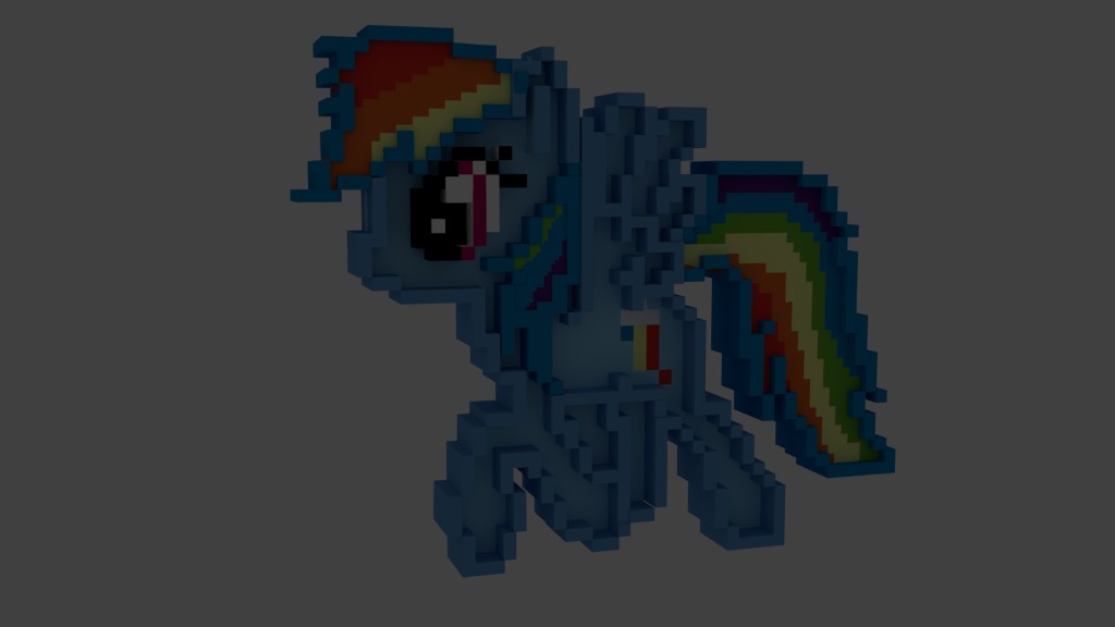 Rainbow Dash pixel art preview image 1